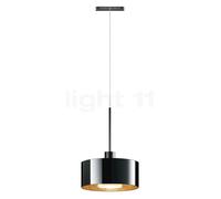 Bruck Cantara Suspension LED pour All-in Rail, noir/verre noir/doré - 19 cm Ce luminaire comporte des modules à LED prémontés de classes énergétiques A A++, A+, A