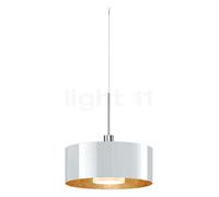 Bruck Cantara Suspension LED pour Maximum Système chrome brillant/verre blanc/doré - 30 cm - dim to warm Ce luminaire comporte des modules à LED prémontés de classes énergétiques A A