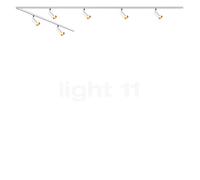 Bruck Fino Spot LED All-in set - 6 foyers rail blanc/tête doré/blanc Ce luminaire comporte des modules à LED prémontés de classes énergétiques A A++, A+, A