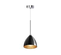 Bruck Silva 160 G9 S Pendelleuchte, chrome / verre noir-gold