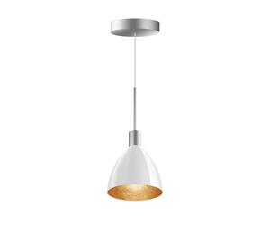 Bruck Silva Neo 160 LV S Pendelleuchte, chrome mat / verre blanc-gold