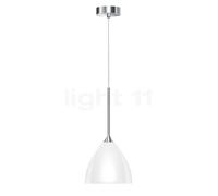 Bruck Silva Suspension chrome brillant/verre blanc - ø16 cm