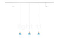 Bruck Silva Suspension et Up Spot LED All-in set - 5 foyers blanc - verre bleu/magenta Ce luminaire comporte des modules à LED prémontés de classes énergétiques A A++, A+, A