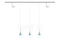 Bruck Silva Suspension et Up Spot LED All-in set - 5 foyers chrome mat - verre bleu/magenta Ce luminaire comporte des modules à LED prémontés de classes énergétiques A A++, A+, A