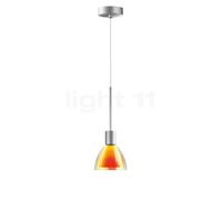 Bruck Silva Suspension LED - ø11 cm chrome mat/verre jaune/orange Ce luminaire comporte des modules à LED prémontés de classes énergétiques A A++, A+, A