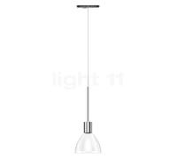 Bruck Silva Suspension LED pour All-in Rail - ø11 cm chrome brillant/verre translucide clair/opale Ce luminaire comporte des modules à LED prémontés de classes énergétiques A A++, A+, A