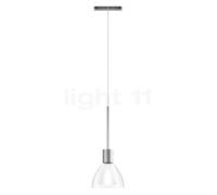 Bruck Silva Suspension LED pour All-in Rail - ø11 cm chrome mat/verre translucide clair/opale Ce luminaire comporte des modules à LED prémontés de classes énergétiques A A++, A+, A