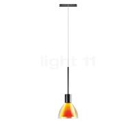 Bruck Silva Suspension LED pour All-in Rail - ø11 cm, noir, verre jaune/orange Ce luminaire comporte des modules à LED prémontés de classes énergétiques A A++, A+, A