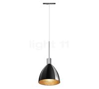 Bruck Silva Suspension LED pour All-in Rail - ø16 cm chrome brillant - verre noir/doré Ce luminaire comporte des modules à LED prémontés de classes énergétiques A A++, A+, A