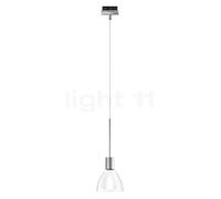 Bruck Silva Suspension LED pour Duolare Rail - ø11 cm chrome mat/verre translucide clair/opale Ce luminaire comporte des modules à LED prémontés de classes énergétiques A A++, A+, A