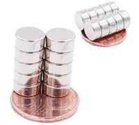 Brudazon | 15 Mini Aimants Disques 9x4mm | N52 Niveau Le Plus Forte - Aimants en néodyme Ultra Fortes | Aimant de Puissance pour modélisme, Photo, Tableau Blanc | Disque Extra Forte