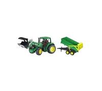 Bruder 01134 Tracteur John Deere 6920 Avec Chargeur Frontal Et Remorque Bennable