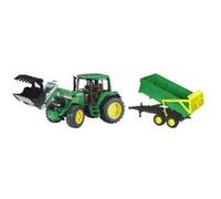 Bruder 01134 Tracteur John Deere 6920 Avec Chargeur Frontal Et Remorque Bennable
