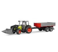 bruder 02112 - Claas Nectis 267 F avec chargeur frontal & remorque à ridelles - 1:16 Véhicule, jouet, tracteur, ferme, agriculture, travaux des champs, machine, remorque basculante