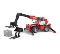 Bruder 02129 Chariot Élévateur Télescopique Manitou MRT 2150 Avec Accessoires