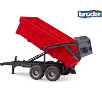 Bruder 02211 Remorque à cuve basculante avec paroi arrière automatique (rouge)