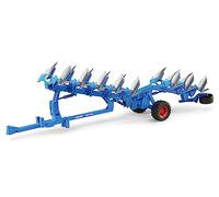bruder 02250 - LEMKEN Charrue réversible semi-portée Vari-Titan, remorque de tracteur, ferme, charrue, Bleu