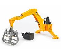 bruder 02338 - Accessoires pelleteuse arrière avec grappin et godet, accessoires pour tracteurs, remorques, ferme