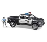 Bruder Voiture d'intervention RAM 2500 – Polizei Pick-up avec policier, son et lumière – 1:16