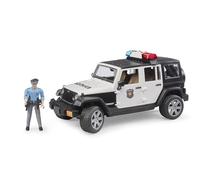 bruder 02526 - Jeep Wrangler Unlimited Rubicon Véhicule de police avec policiers & équipements, module son et lumière