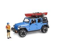 bruder 02529 - Jeep Wrangler Rubicon Unlimited avec kayak et figurine | 4x4, figurine, bworld, véhicule, voiture, échelle 1:16