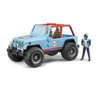 bruder 02541 - Jeep Cross Country Racer bleu avec pilote de course, véhicule tout-terrain, voiture, véhicule tout-terrain
