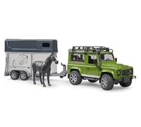 Bruder Landrover Defender Met Paardentrailer En Paard