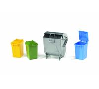 BRUDER - 02606 - Poubelles (3 Petites Et 1 Grande)
