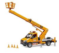 Bruder Modèle réduit de véhicule Mercedes Benz Sprinter, plate-forme travail, module lumière et son