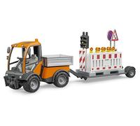 bruder 02693 - VarioCar Sécurité routière | avec remorque et kit de sécurité routière, véhicule de réparation routière, petite voiture