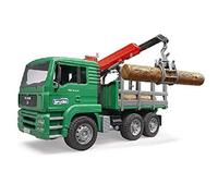 Bruder 02769 Camion Transport De Bois Avec Grue Et 3 Troncs