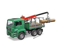 bruder 02769 - MAN Transport de bois Camion avec grue de chargement et 3 troncs d'arbre, Transport de bois, Camion
