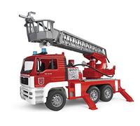 bruder 02771 - Man TGA Pompiers avec échelle pivotante, pompe à eau & module son et lumière - 1:16 Véhicule d'intervention, Camion de pompiers, Appel d'urgence, Camion de pompiers, Jouet