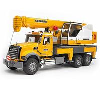 bruder 02818 - Grue Mack Granite Liebherr Camion, camion-grue, véhicule de chantier