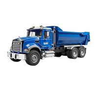 BRUDER - 02823 - Camion benne MACK Granite Halfpipe - Bleu