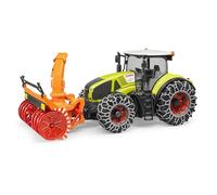Tracteur BRUDER Claas Axion 950 avec chaînes et souffleuse à neige - 48 cm