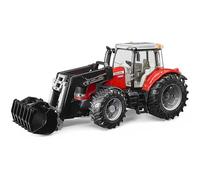 bruder 03047 - Massey Ferguson 7624 avec chargeur frontal - 1:16 Véhicules, Agriculture, Bulldog, Tracteurs, Jouets à partir de 3 ans