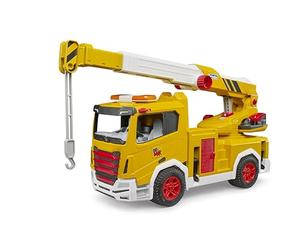 Bruder 03471 - Roadmax Camion-Grue - Véhicules pour Enfants, camions, engins de Chantier, Chantier, Jouets à partir de 2 Ans