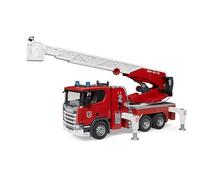 bruder Camion de pompiers Scania Super 560R avec échelle, pompe à eau et son et lumière, Modèle réduit de voiture