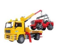 Bruder - 2750 - véhicule miniature - camion de dépannage avec jeep et portique G