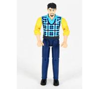 Bruder 46185 BWORLD Homme - gilet à carreaux, pantalon bleu