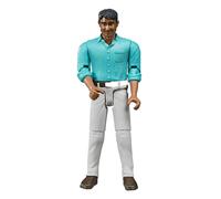 Bruder 60003 Man Figure - Medium Skin & White Jeans 1:16 Scale Toy Worker Compat