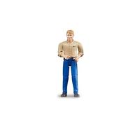 bruder 60006 - Homme au teint clair & pantalon bleu - 1:16 bworld, Figurine jouet, Agriculteur, Ferme, Homme
