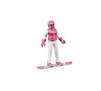 bruder 60420 - bworld Snowboardeuse avec snowboard, casque, gants, sports d'hiver, figurine jouet