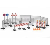 Bruder Kit d'accessoires de chantier 62007 – clôtures, panneaux et pylônes – 1:16
