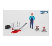 Bruder 62100 Set de figurine - Ouvrier avec accessoires G