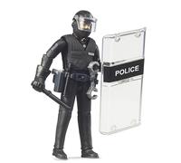 bruder 62151 - Figurine bworld des forces spéciales de police | Avec bouclier, équipement, figurine d'unité spéciale, police, jouets à partir de 4 ans