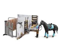 bruder 62506 - bworld Ecurie avec cheval et cavalière, Ferme équestre, Animal, Ferme