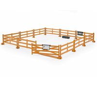 bruder 62604 - Clôture de pré avec râtelier à fourrage et plaque nominative, paddock, manège, ferme équestre, clôture