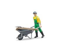bruder 62610 - Set de figurines d'agriculteurs avec accessoires - 1:16 Agriculteur, Figurine jouet, Homme, Homme, Étable, Tracteur, Ferme, Ferme équestre